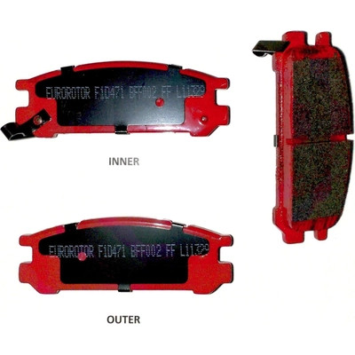 Rear Semi Metallic Pads by EUROROTOR - F1D471