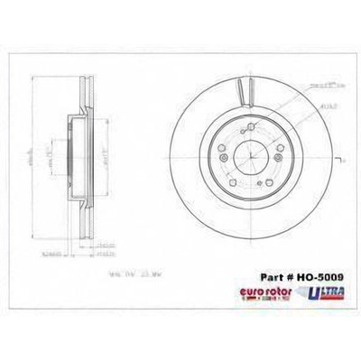 EUROROTOR - HO5009 - Front Premium Rotor by EUROROTOR - HO5009