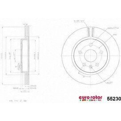 Rear Premium Rotor by EUROROTOR - 55230