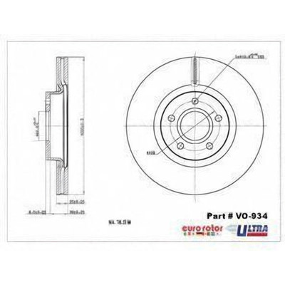 EUROROTOR - VO934 - EUROROTOR - VO934 - Front Premium Rotor