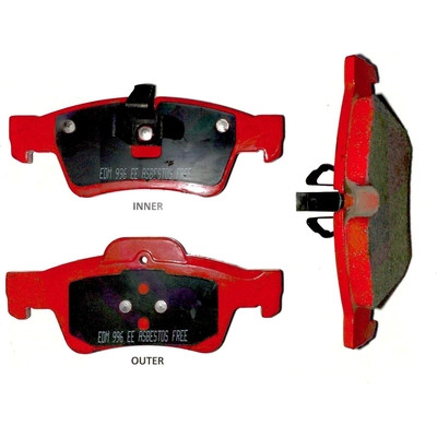 Rear Semi Metallic Pads by EUROROTOR - F1D1122H