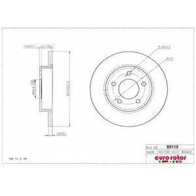 EUROROTOR - 55115 - EUROROTOR - 55115 - Rear Premium Rotor
