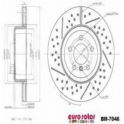 Rear Premium Rotor by EUROROTOR - BM7046