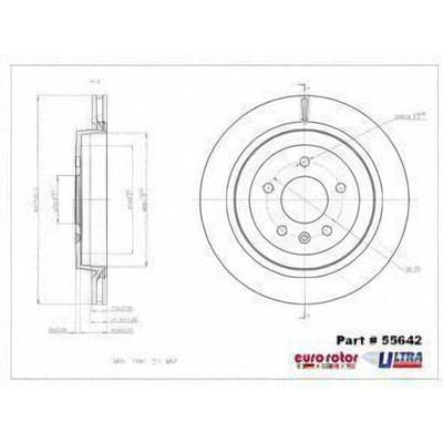 Rear Premium Rotor by EUROROTOR - 55642