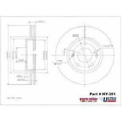 EUROROTOR - HY391 - Front Disc Brake Rotor by EUROROTOR - HY391