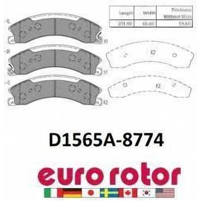 Rear Disc Pads by EUROROTOR - XD1565A-H