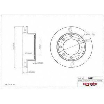 Front Premium Rotor by EUROROTOR - 54411