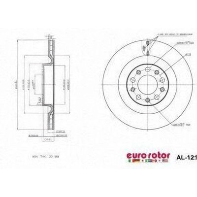 EUROROTOR - AL121 - EUROROTOR - AL121 - Rear Premium Rotor
