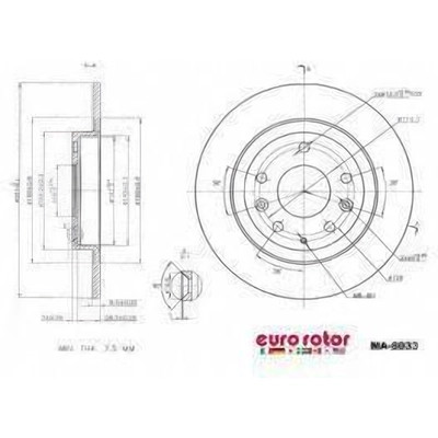 EUROROTOR - MA8033 - Rear Disc Brake Rotor by EUROROTOR - MA8033