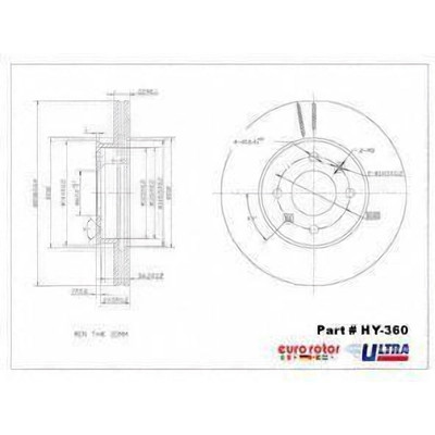 Front Disc Brake Rotor by EUROROTOR - HY360