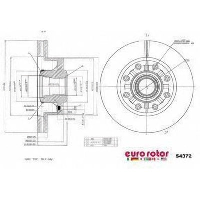EUROROTOR - 54372 - Front Hub And Rotor Assembly by EUROROTOR - 54372