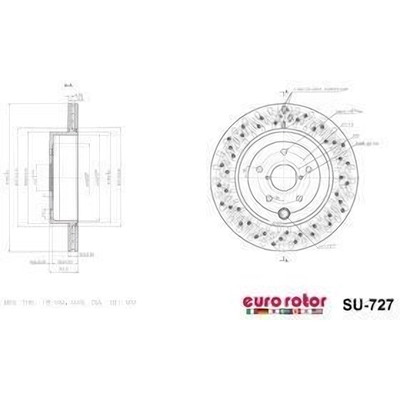 Rear Premium Rotor by EUROROTOR - SU727