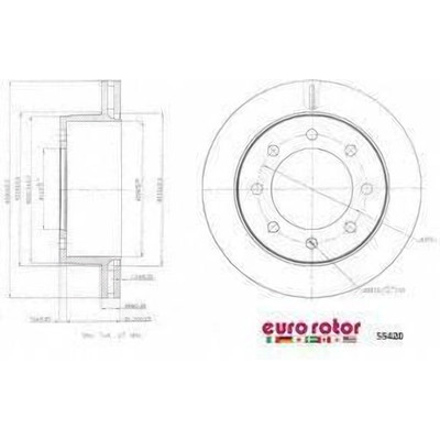 Rear Premium Rotor by EUROROTOR - 55420