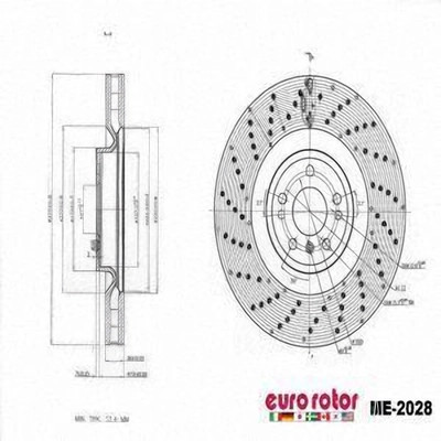 Front Disc Brake Rotor by EUROROTOR - ME2028