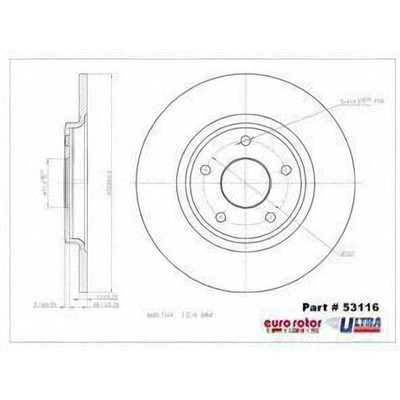 EUROROTOR - 53116 - EUROROTOR - 53116 - Rear Premium Rotor