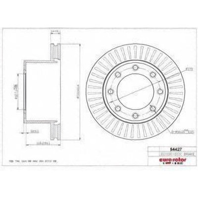 Rear Premium Rotor by EUROROTOR - 54427