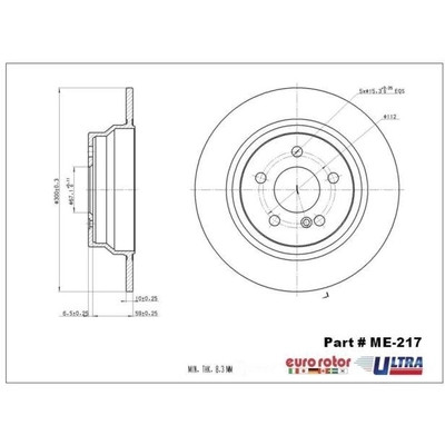EUROROTOR - ME217 - Rear Disc Brake Rotor by EUROROTOR - ME217