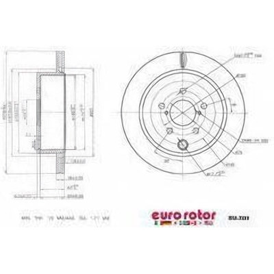 Rear Disc Brake Rotor by EUROROTOR - SU709