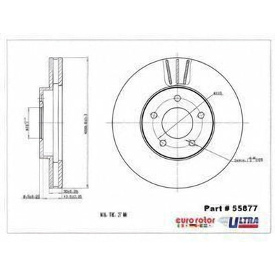 EUROROTOR - 55877 - Front Disc Brake Rotor by EUROROTOR - 55877