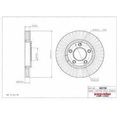 EUROROTOR - 53110 - Front Premium Rotor by EUROROTOR - 53110