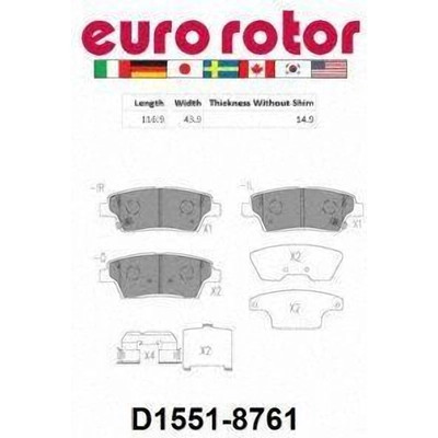 Rear Ceramic Pads by EUROROTOR - ID1551H