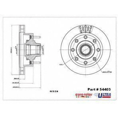 Front Hub And Rotor Assembly by EUROROTOR - 54403