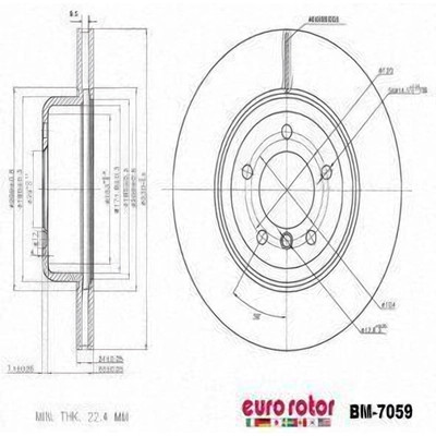 Front Premium Rotor by EUROROTOR - BM7059