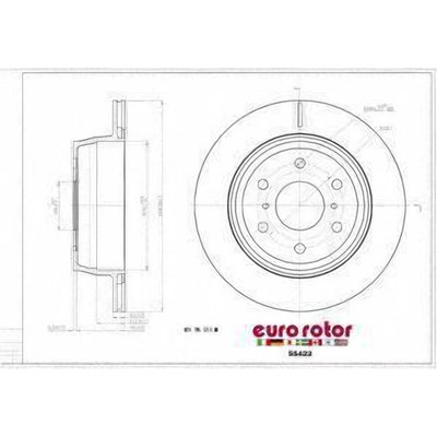 Rear Disc Brake Rotor by EUROROTOR - 55422