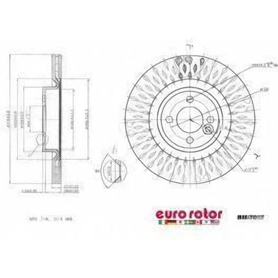 EUROROTOR - BM7017 - Front Premium Rotor by EUROROTOR - BM7017