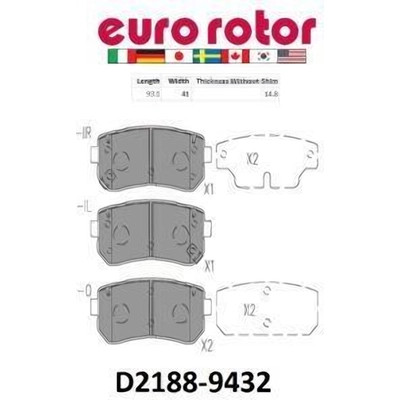 EUROROTOR - ID2188H - Rear Ceramic Pads