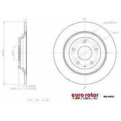EUROROTOR - MA8052 - Rear Disc Brake Rotor by EUROROTOR - MA8052