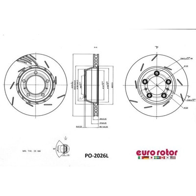 EUROROTOR - PO2026L - Rear Disc Brake Rotor by EUROROTOR - PO2026L
