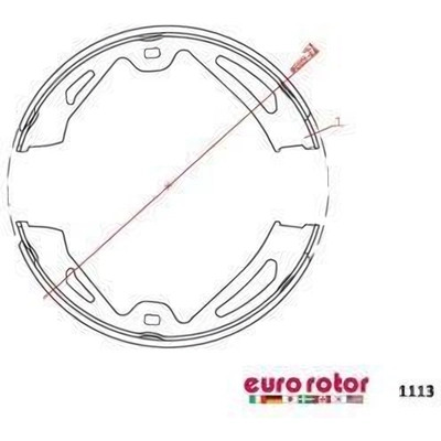 EUROROTOR - 1113 - Rear Parking Brake Shoes by EUROROTOR - 1113