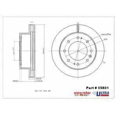 Front Disc Brake Rotor by EUROROTOR - 55801