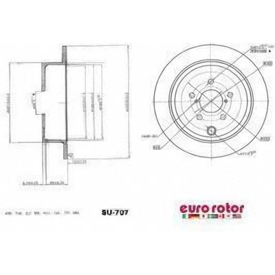 EUROROTOR - SU707 - Rear Disc Brake Rotor by EUROROTOR - SU707