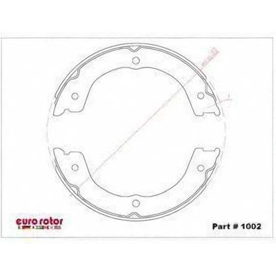 Rear Parking Brake Shoes by EUROROTOR - 1002
