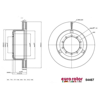 EUROROTOR - 54467 - Rear Disc Brake Rotor by EUROROTOR - 54467