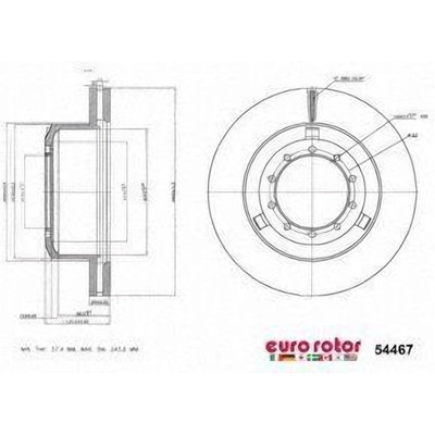 Rear Disc Brake Rotor by EUROROTOR - 54467