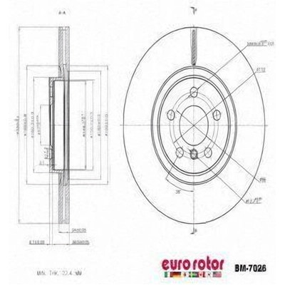 EUROROTOR - BM7026 - EUROROTOR - BM7026 - Front Premium Rotor