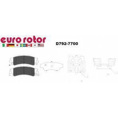 EUROROTOR - ID792H - Rear Ceramic Pads by EUROROTOR - ID792H