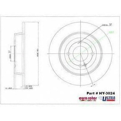 Rear Disc Brake Rotor by EUROROTOR - HY3024