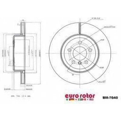 EUROROTOR - BM7040 - EUROROTOR - BM7040 - Rear Premium Rotor