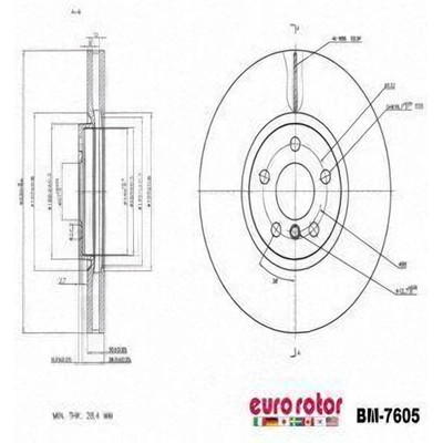 Front Premium Rotor by EUROROTOR - BM7605