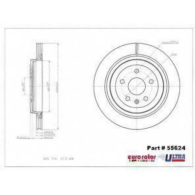 Rear Premium Rotor by EUROROTOR - 55624