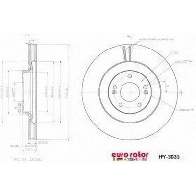EUROROTOR - HY3033 - Front Premium Rotor by EUROROTOR - HY3033