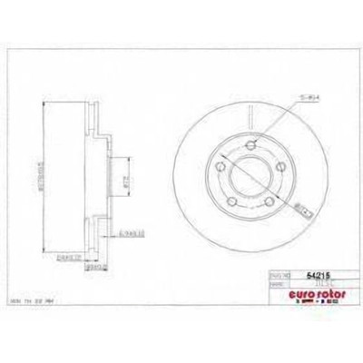 EUROROTOR - 54215 - Front Disc Brake Rotor by EUROROTOR - 54215