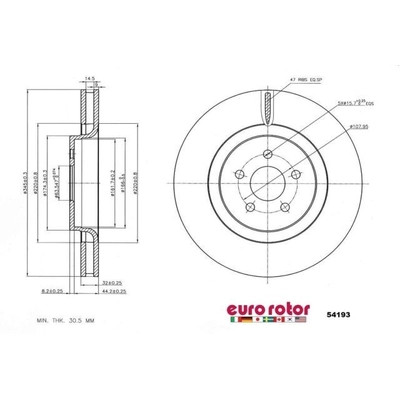 EUROROTOR - 54193 - EUROROTOR - 54193 - Front Premium Rotor