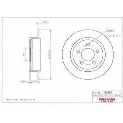 Rear Disc Brake Rotor by EUROROTOR - 51231