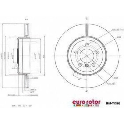 EUROROTOR - BM7056 - EUROROTOR - BM7056 - Rear Premium Rotor