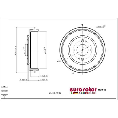 EUROROTOR - HOD56 - Rear Brake Drum